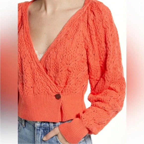 Free People cable wrap cardigan - Picture 4 of 6